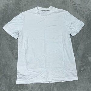 Calvin Klein Cotton White Mens T-Shirt Size M Lightweight Crew a1416